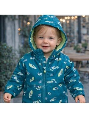 Cat & Jack Boys Fleece Softshell Race Car Jacket - Green Size 12 Months NWT